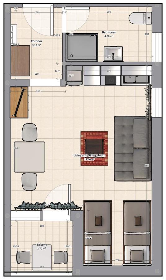 Studio Apartment Michelle - Intermezzo With Sea View غاباس المظهر الخارجي الصورة